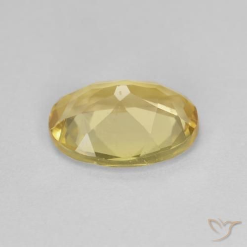Berilo Amarillo claro natural de 1.52 ct, Ovalada, VS