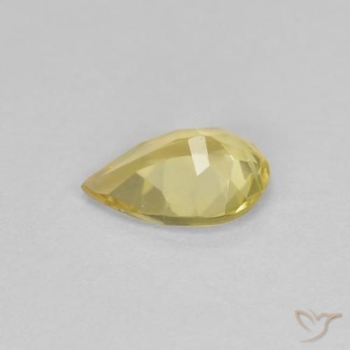 Berilo Amarillo dijón natural de 0.49 ct, En forma de pera, VS