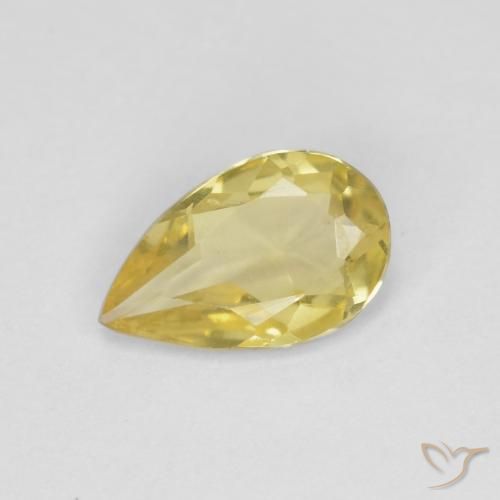 0.59ct Natural Amarillo miel claro Berilo, En forma de pera, VS
