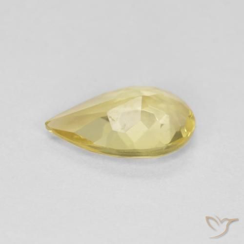 Berilo Amarillo miel claro natural de 0.59 ct, En forma de pera, VS