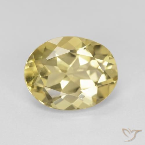 2.56ct Natural Amarillo cálido Berilo, Ovalada, VS