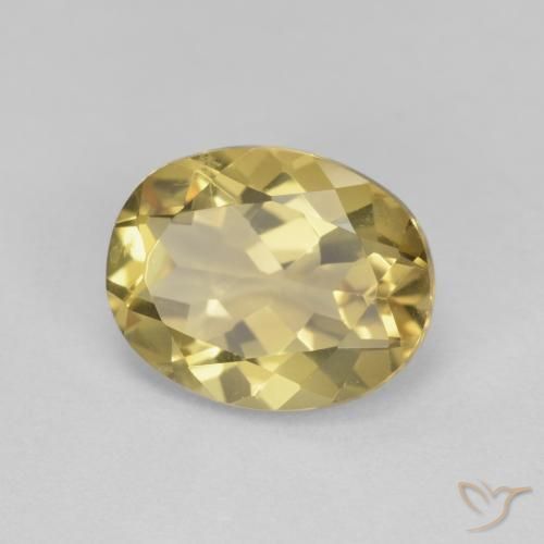 Berilo Amarillo medio natural de 2.24 ct, Ovalada, VS