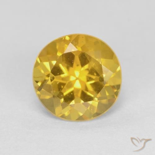 1.41ct Natural Amarillo púrpura Berilo, Redondo, VS