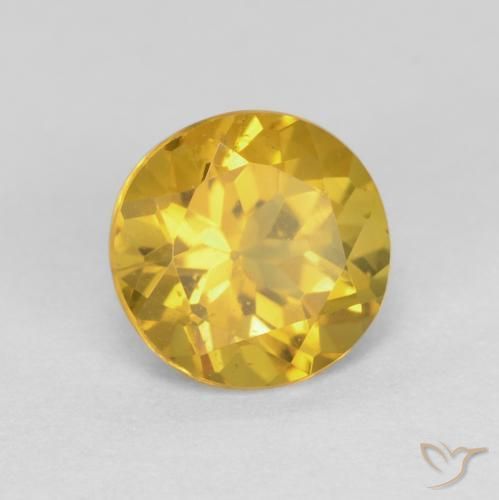Berilo Amarillo púrpura natural de 1.41 ct, Redondo, VS