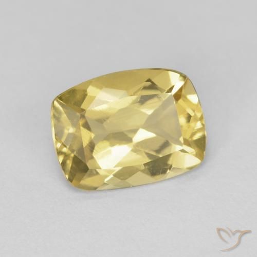 Berilo Dorado claro natural de 1.69 ct, Forma Cojín, VS