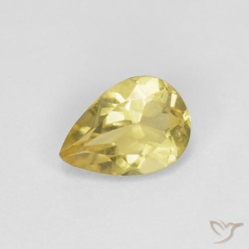Berilo Amarillo pálido natural de 0.62 ct, En forma de pera, VS