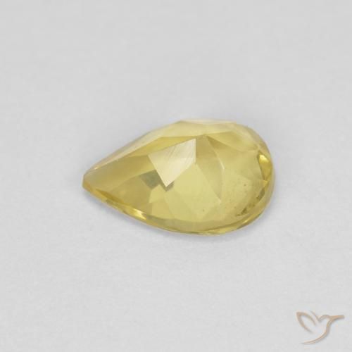 Berilo Amarillo pálido natural de 0.62 ct, En forma de pera, VS