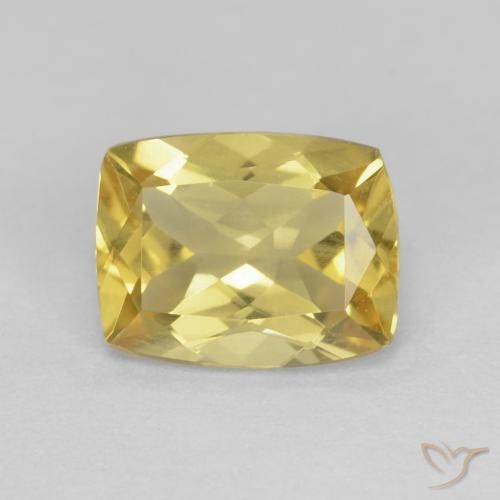 1.42ct Natural Amarillo miel claro Berilo, Forma Cojín, VS