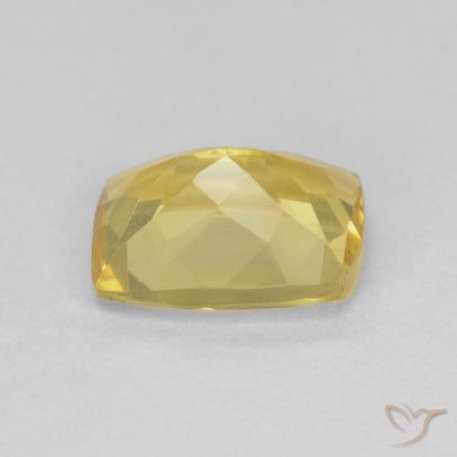 Berilo Amarillo miel claro natural de 1.42 ct, Forma Cojín, VS