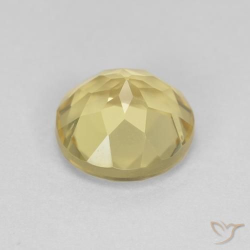 Berilo Amarillo terroso natural de 1.38 ct, Redondo, VS