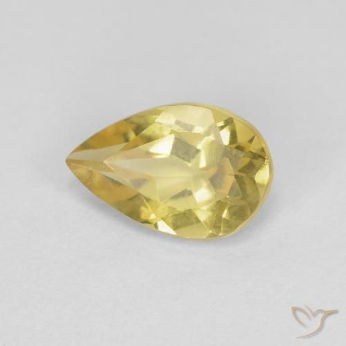 Berilo Amarillo claro natural de 0.85 ct, En forma de pera, VS