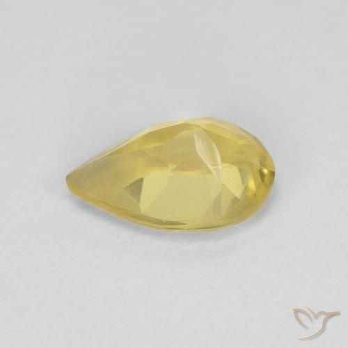 Berilo Amarillo claro natural de 0.85 ct, En forma de pera, VS