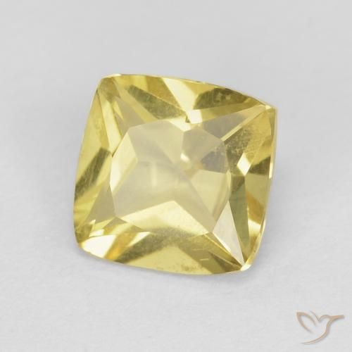 Berilo Amarillo terroso natural de 0.91 ct, Forma Cojín, VS
