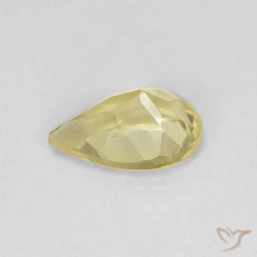Berilo Amarillo claro medio natural de 0.84 ct, En forma de pera, VS