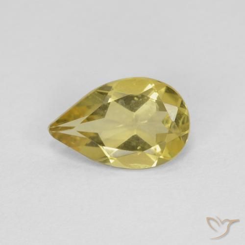 0.62ct Natural Amarillo claro Berilo, En forma de pera, VS