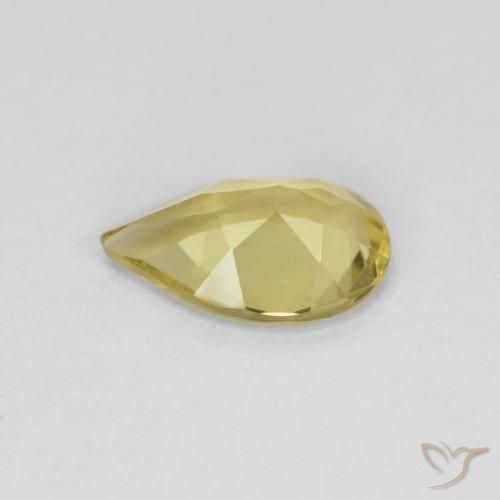 Berilo Amarillo claro natural de 0.62 ct, En forma de pera, VS