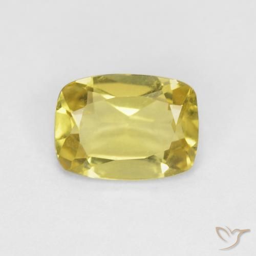 0.75ct Natural Amarillo miel muy claro Berilo, Forma Cojín, VS, Photo A