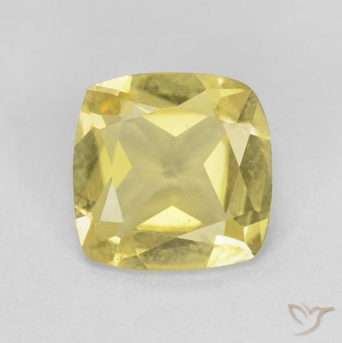 0.65ct Natural Amarillo claro Berilo, Forma Cojín, VS