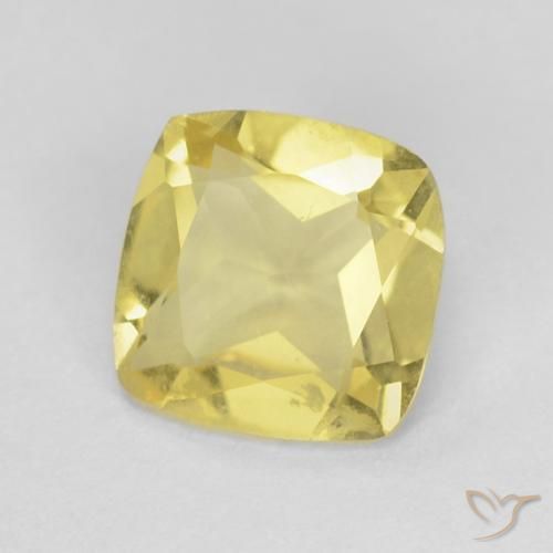 Berilo Amarillo claro natural de 0.65 ct, Forma Cojín, VS