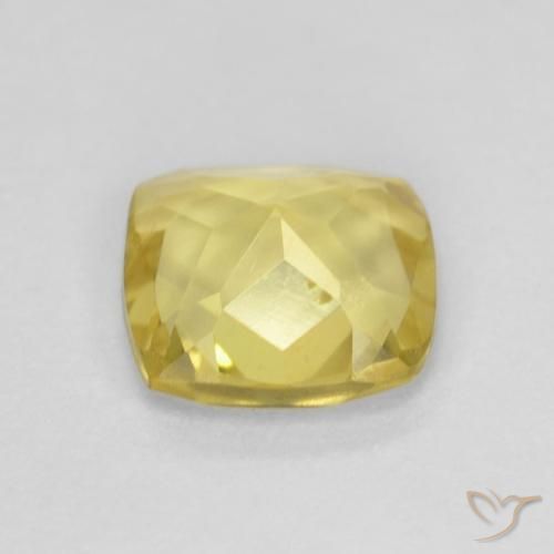 Berilo Amarillo claro natural de 0.65 ct, Forma Cojín, VS