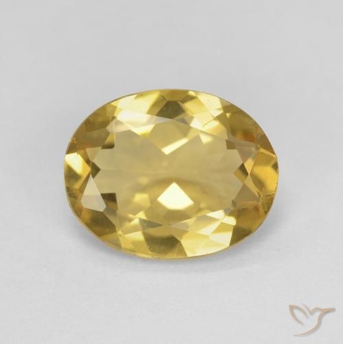 2.06ct Natural Amarillo solidago Berilo, Ovalada, VS