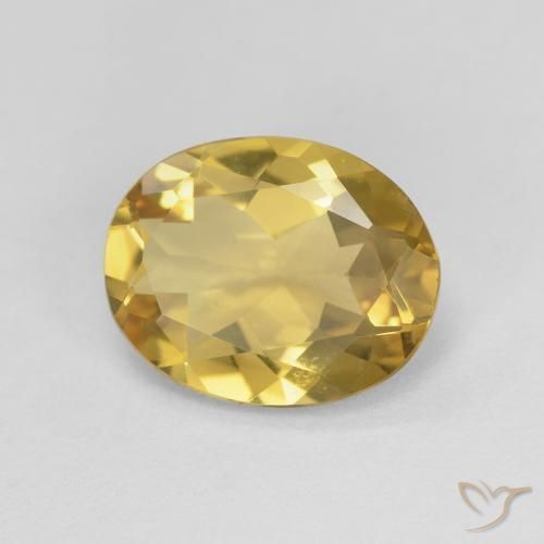 Berilo Amarillo solidago natural de 2.06 ct, Ovalada, VS