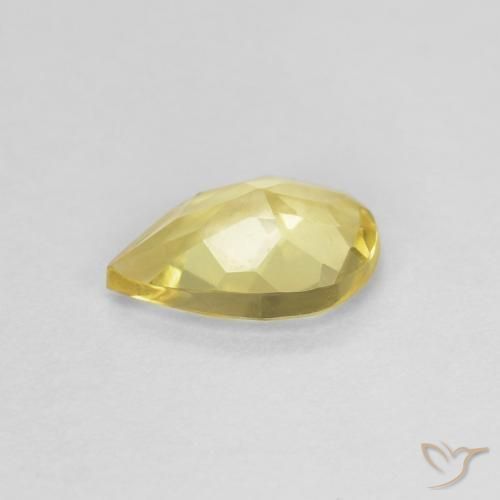 Berilo Amarillo miel claro natural de 0.50 ct, En forma de pera, VS