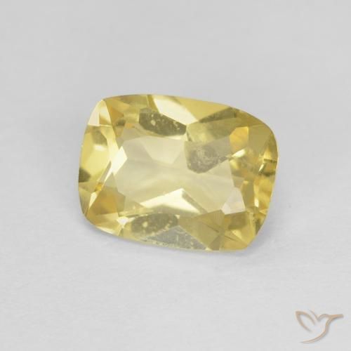 1.23ct Natural Amarillo-dorado claro Berilo, Forma Cojín, VS