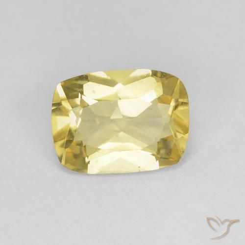 Berilo Amarillo-dorado claro natural de 1.23 ct, Forma Cojín, VS