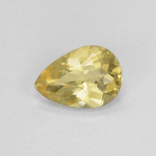 Berilo Amarillo miel claro natural de 0.32 ct, En forma de pera, VS