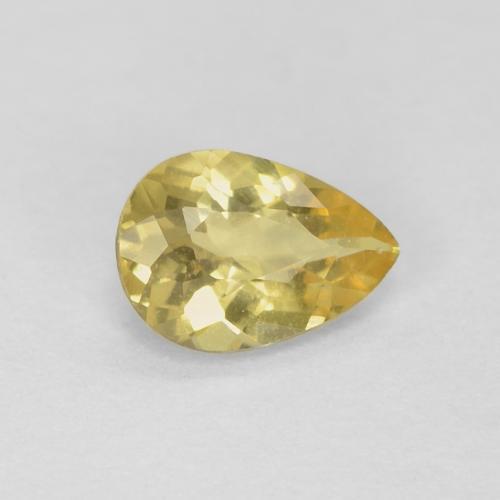 Berilo Amarillo miel claro natural de 0.32 ct, En forma de pera, VS
