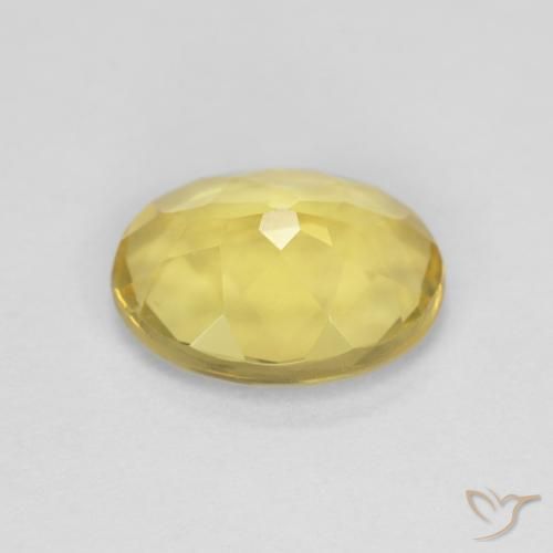 Berilo Amarillo medio natural de 1.55 ct, Ovalada, VS