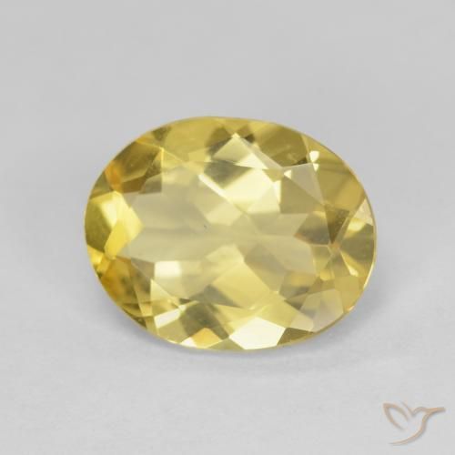 Berilo Amarillo cálido natural de 2.84 ct, Ovalada, VVS-VS