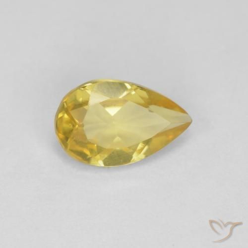 0.78ct Natural Amarillo-dorado claro Berilo, En forma de pera, VVS-VS