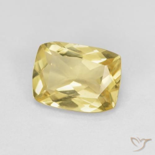 1.31ct Natural Amarillo cálido Berilo, Forma Cojín, VVS-VS