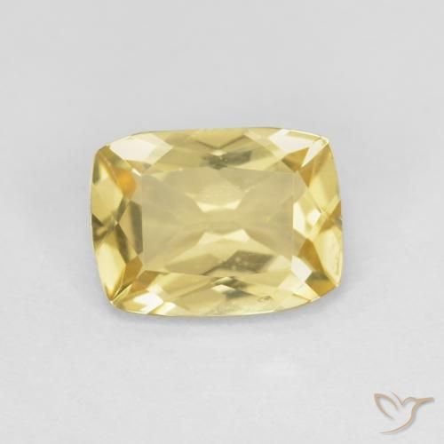 Berilo Amarillo cálido natural de 1.31 ct, Forma Cojín, VVS-VS
