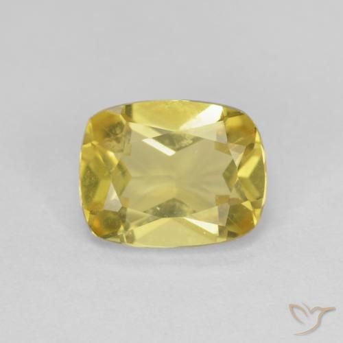 1.33ct Natural Amarillo miel claro Berilo, Forma Cojín, VVS-VS