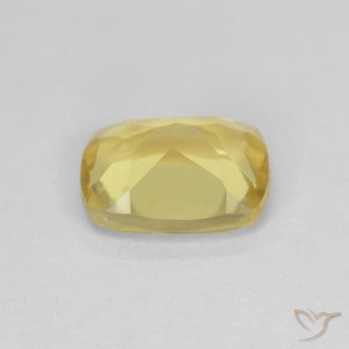 Berilo Amarillo miel claro natural de 1.33 ct, Forma Cojín, VVS-VS