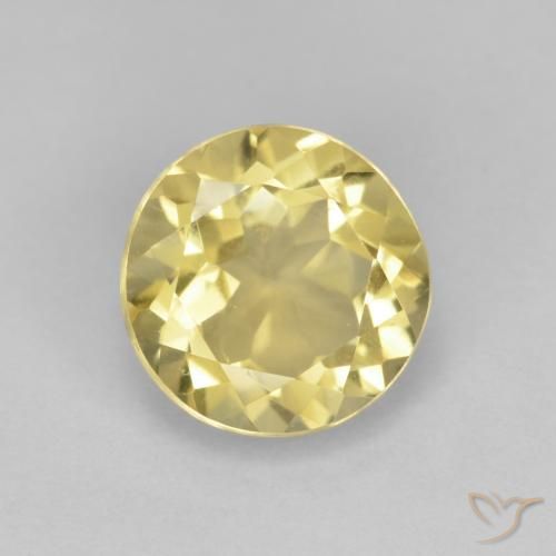 1.98ct Natural Amarillo claro Berilo, Redondo, VVS-VS
