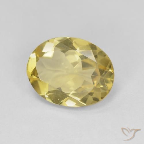 Berilo Amarillo-dorado claro natural de 2.69 ct, Ovalada, VVS