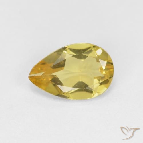 1.02ct Natural Amarillo claro Berilo, En forma de pera, VVS