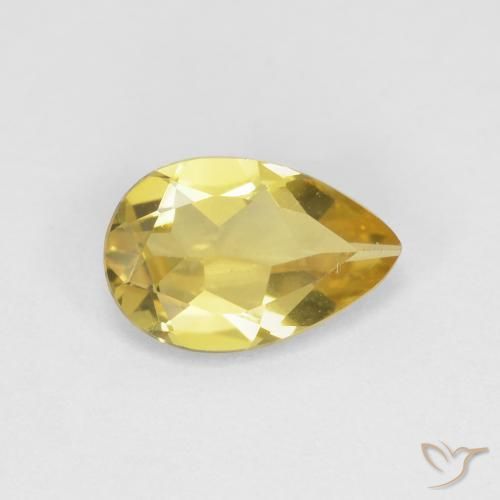 Berilo Amarillo claro natural de 1.02 ct, En forma de pera, VVS