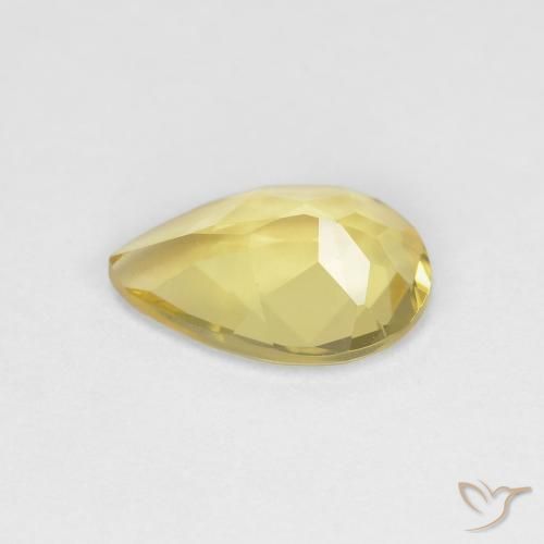 Berilo Amarillo claro natural de 1.02 ct, En forma de pera, VVS