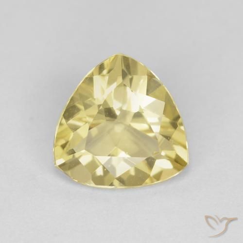 1.47ct Natural Amarillo claro medio Berilo, Trillón, VVS