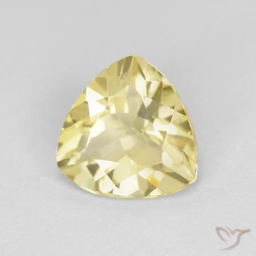 Berilo Amarillo claro medio natural de 1.47 ct, Trillón, VVS