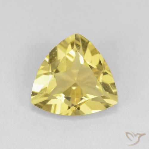 1.41ct Natural Amarillo claro medio Berilo, Trillón, VVS