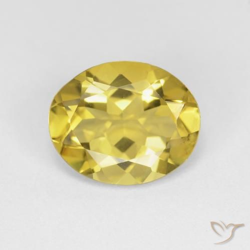 2.78ct Natural Amarillo amarronado Berilo, Ovalada, VVS
