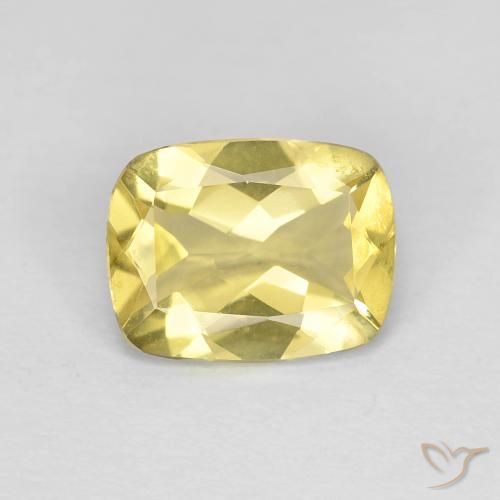 1.62ct Natural Amarillo toscana Berilo, Forma Cojín, VVS