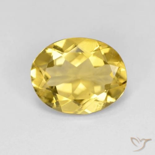 2.87ct Natural Amarillo medio Berilo, Ovalada, VVS-VS