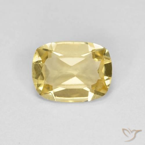 1.06ct Natural Amarillo claro Berilo, Forma Cojín, VVS-VS